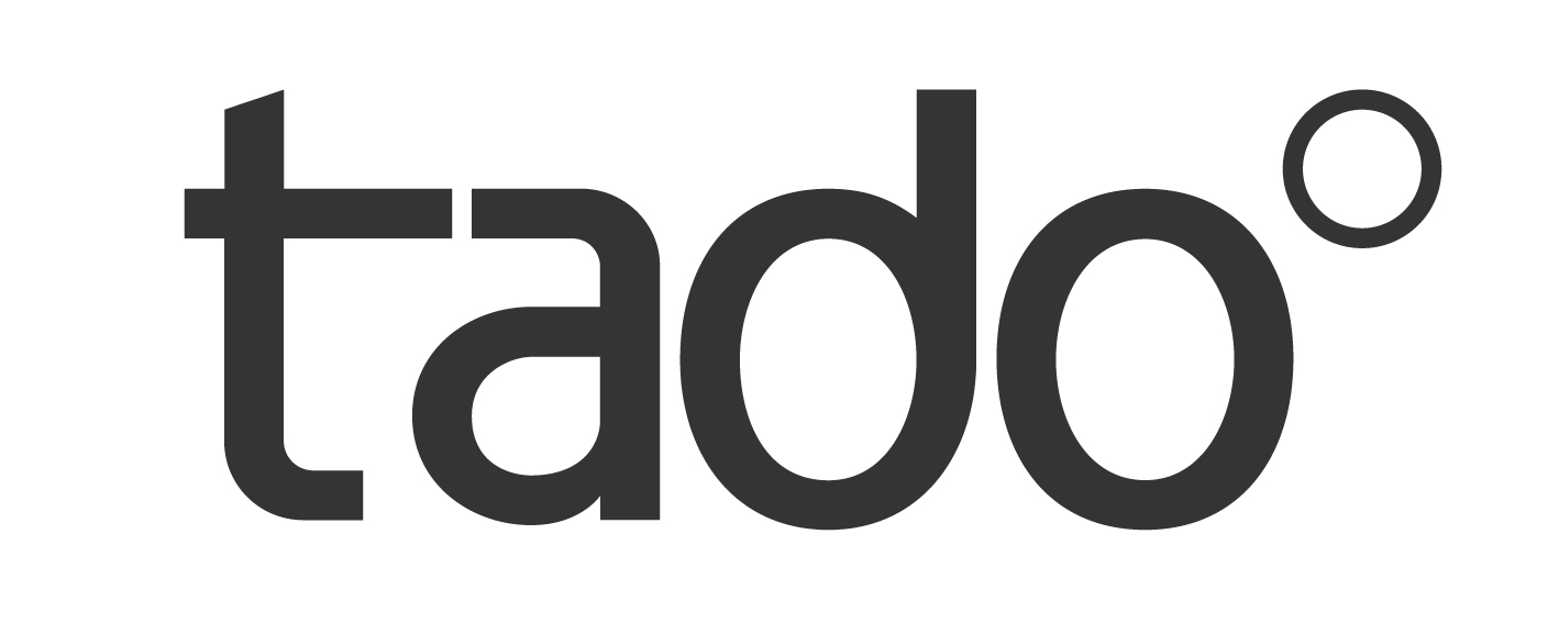 Company logo for tado° home heating and cooling.